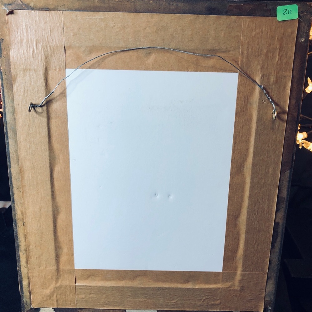 Framed Windmill Painting with Brown Vintage Frame - Picture 9 of 14